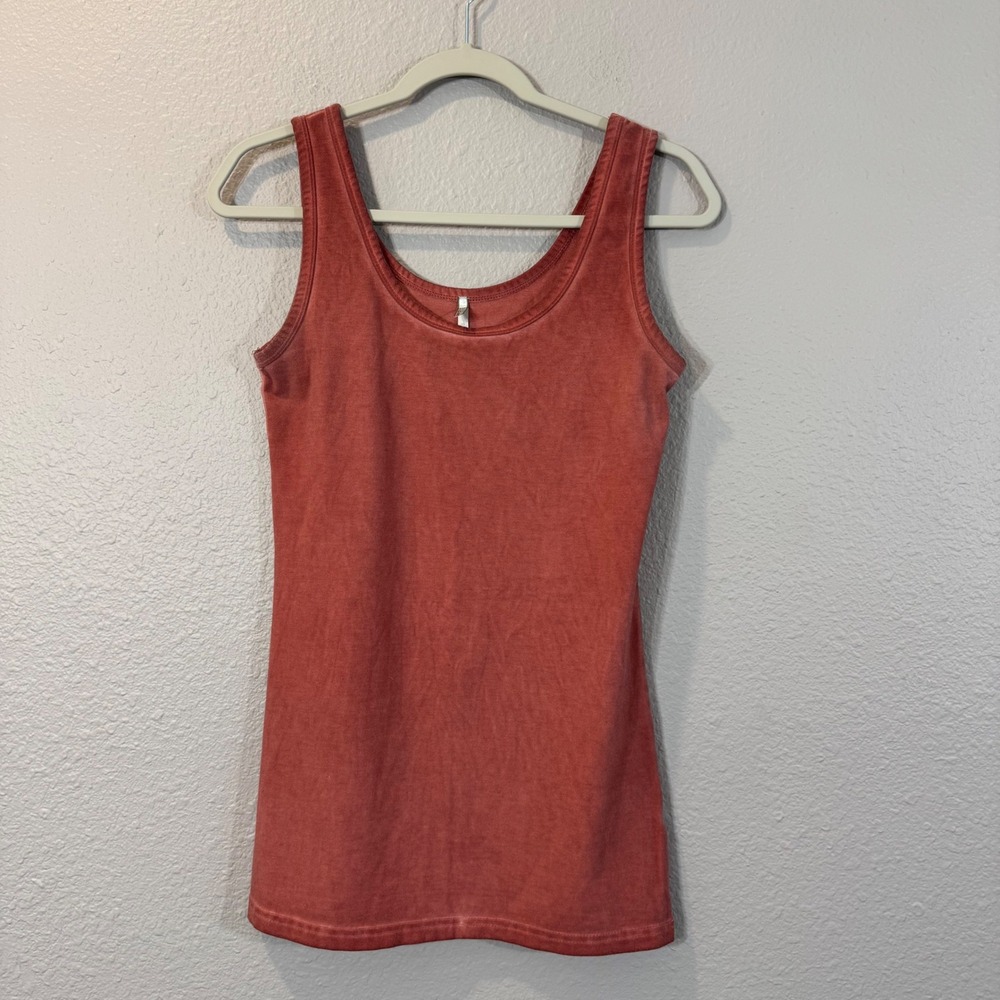 BKE core Women's Size L Red Acid‎ Wash Scoop Neck Tank Top BK592-I